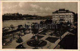 1931 Budapest V. Hotel Carlton szálloda Duna részlettel (fl)