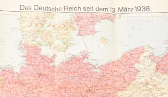 1938 Karte des Deutschen Reiches nach dem 13. März, 1:2 000 000, Velhagen &amp; Klasings, 75×72 ...