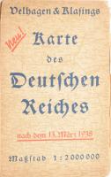 1938 Karte des Deutschen Reiches nach dem 13. März, 1:2 000 000, Velhagen &amp; Klasings, 75×72 ...