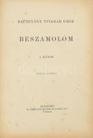 Batthyány Tivadar gróf: Beszámolóm I-II. köt. [Egybe kötve] Bp., [1927.], Szerzői,(Athenaeum), 325 p. + 1 (kihajtható hasonmás) t. + 1 (kihajtható térkép) t. ; 400 p. + 1 kihajtható hasonmás. Egyetlen kiadás. Korabeli félvászon kötésben, minimális foltokkal.