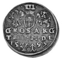 Lengyel Királyság / Vilnius 1597. 3Gr Ag "III. Zsigmond" (2,23g) T:XF
Poland / Vilnius 15...