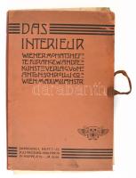 1900 Das Interieur. Wiener Monatshefte für angewandte Kunst. 1. Jahrgang 2. Theil 193p + (46) + 73t sok képpel / with many illustrations. Kiadói enyhén sérült félvászon mappában