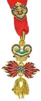 DN "Aranygyapjas Rend" jelzetlen, aranyozott és zománcozott minőségi másolata nyakszalagga...