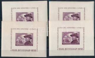 1950 Bélyegnap (23.) - Bem 4 db blokk (48.000)