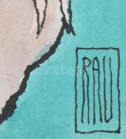 Rau Tibor (1934-2009), erotikus politikai karikatúra: Fkgp - Mdf Akvarell, tus, papír, jelzett. 17x1...