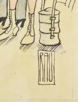 Rau Tibor (1934-2009): Karikatúra: Önök igényeltek energia hozzájárulást? Akvarell, tus, papír, jelz...