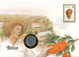 Belize 1980. 5c Al felbélyegzett borítékban, alkalmi bélyegzéssel T:UNC Belize 1980. 5 Cents Al in envelope with stamp, and cancellation C:UNC