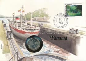 Panama 1983. 5c felbélyegzett borítékban, bélyegzéssel, német nyelvű leírással T:UNC Panama 1983. 5 Centesimos in envelope with stamp and cancellation, with German description C:UNC