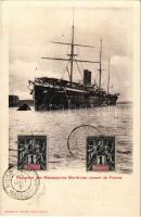 Paquebot des Messageries Maritimes venant de France / French merchant liner steamship