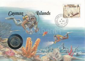 Kajmán-szigetek 1987. 10c felbélyegzett borítékban, bélyegzéssel, német nyelvű leírással T:UNC Cayman Islands 1987. 10 Cents in envelope with stamp and cancellation, with German description C:UNC