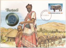 Burundi 1980. 5Fr Al felbélyegzett borítékban, bélyegzéssel, német nyelvű leírással T:AU Burundi 1980. 5 Francs Al in envelope with stamp, with German description C:AU