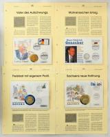 Vegyes 13db-os érmés boríték tétel, német nyelvű "Geschichte miterlebt" berakólapokon, köz...