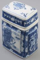 Kínai porcelán teafűtartó, jelzett, m: 16,5 cm