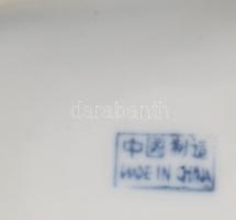 Kínai porcelán teafűtartó, jelzett, m: 16,5 cm