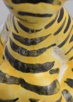 Izsépy Margit: Tigris. Mázas kerámia, jelzett, m: 13,5 cm