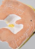 Izsépy Margit: Tigris. Mázas kerámia, jelzett, m: 13,5 cm