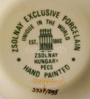 Zsolnay Exclusive virágmintás váza, jelzett, m: 26 cm