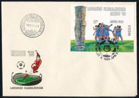 1986 Labdarúgó VB (V.) - Mexikó vágott blokk FDC-n (4.000)