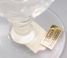 Parád 6 darab kristály likőrös pohár, címkével jelzett, dobozban, m: 12 cm