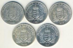 1926-39. 1P Ag (5x) T:2,3