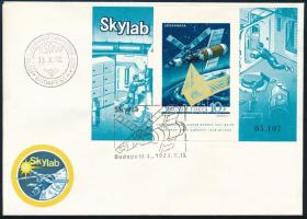 1973 Skylab vágott blokk FDC-n (3.500)