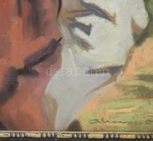 Abonyi Ernő (1884-1941): Vagány.. Akvarell, papír, jelzett, üvegezett keretben, 70x50 cm