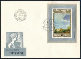 1974 Festmény (XIII.) - Szinyei Merse Pál vágott blokk FDC-n (4.000)