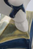 Sarkantyu Judit (1947- ): Szürreális lány, kerámia figura Kézzel festett Jelzett, hibátlan , m: 26 c...