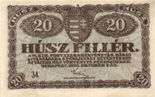 1920. 20f (2x) T:I-,II+