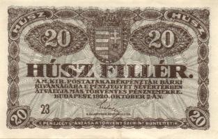 1920. 20f (2x) T:I-,II+