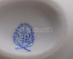 Herendi virágmintás tojás alakú bonbonier. Jelzett, h: 7,5 cm