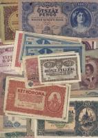 91 db klf magyar bankjegy Gulden-. korona-, pengő-, forint-időszakból jobbakkal, Adamovszky-katalógus alapján rendezve, variánsokkal T:II,II/III,III