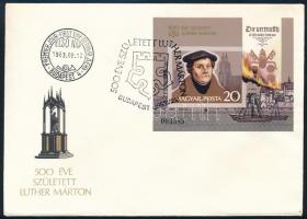 1983 Martin Luther vágott blokk FDC-n (4.000)