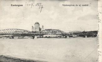 1907 Esztergom Bazilika, vashíd. Kardos Dezső kiadása (fl)