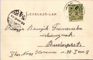 1905 Párkány-Nána, Stúrovó; vasútállomás, vonat, gőzmozdony. Kardos Dezső kiadása / railway station,...