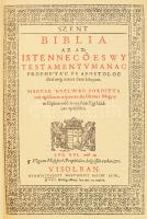 Vizsolyi Biblia. I-II. kötet. Bp., 1990, Helikon. Kiadói dombornyomott, aranyozott, bordázott gerinc...
