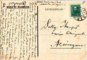 1936 Miskolc, Református reálgimnázium. Kottás lap (EB)