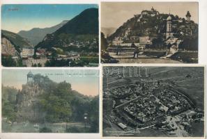 21 db régi külföldi város képeslap vegyes minőségben / 21 pre-1945 European town-view postcards in mixed quality