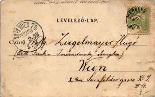 1903 Pécel, Péczel; India vendéglő, étterem. Határ János kiadása (b)