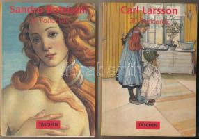 2 db MODERN Taschen művészeti képeslap füzet összesen 60 lappal: Sandro Botticelli, Carl Larsson