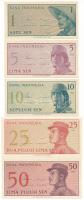 Indonézia 1964. 1s-50s (5xklf) T:UNC,AU Indonesia 1964. 1 Sen - 50 Sen (5xdiff) C:UNC,AU