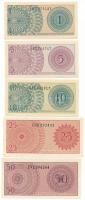 Indonézia 1964. 1s-50s (5xklf) T:UNC,AU
Indonesia 1964. 1 Sen - 50 Sen (5xdiff) C:UNC,AU
