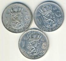 Hollandia 1954-58. 1G Ag (3x) klf évszámmal T:2/3