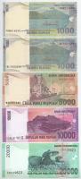 Indonézia 2000-2009. 1000R-20.000R (5xklf) T:UNC,AU
Indonesia 2000-2009. 1000 Rupiah - 20.000 Rupia...