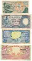 Indonézia 1958-1961. 1R-10R (4xklf) T:UNC-F Indonesia 1958-1961. 1 Rupiah - 10 Rupiah (4xdiff) C:UNC-F