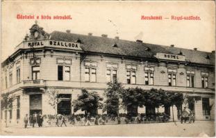 1909 Kecskemét, Hotel Royal szálloda. G. Fekete Mihály kiadása (ragasztónyom / glue marks)