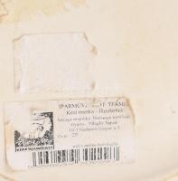 Világhy Árpád lovas mintás kancsó, címkével jelzett, m: 24,5 cm