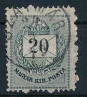 1874 20kr 13-as fogazással (min 4.000)