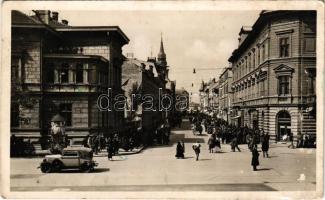 1941 Szabadka, Subotica; utca, autó / street, automobile (felszíni sérülés / surface damage)