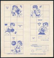 Hajtatlan iskolai takarékbélyeg-gyűjtőlap